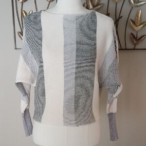 Joan Vass Monochrome Striped Sweater